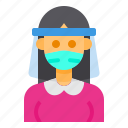 avatar, hair, long, maid, mask, woman, women