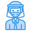 avatar, hair, long, man, mask, profile, worker 