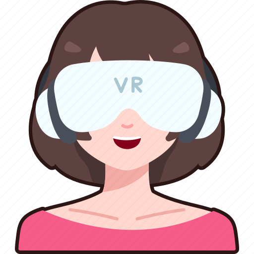 Vr, technology, woman, girl, avatar, user, person icon - Download on Iconfinder