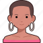 woman, girl, avatar, user, person, short, hair, black, skin 