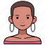 woman, girl, avatar, user, person, short, hair, black, skin 