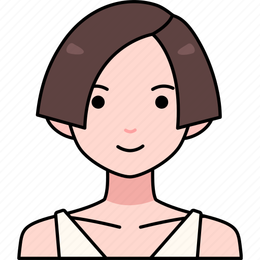 Woman, girl, avatar, user, person, cut, bob icon - Download on Iconfinder
