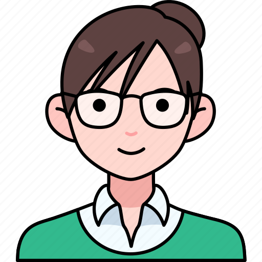 Nerd, woman, boy, avatar, user, person, people icon - Download on Iconfinder