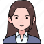 business, woman, girl, avatar, user, person, people, straight, hair 