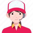 delivery, woman, shipping, girl, avatar, user, person, people, service