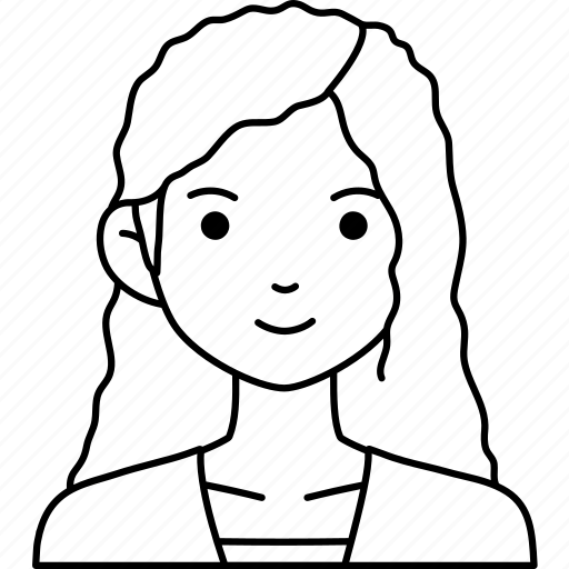 Woman, girl, avatar, user, person, curly, hair icon - Download on Iconfinder