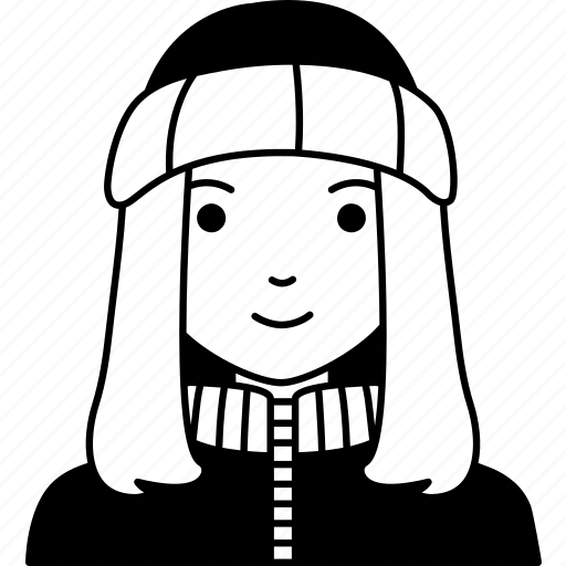 Woman, girl, avatar, user, person, coat, winter icon - Download on Iconfinder