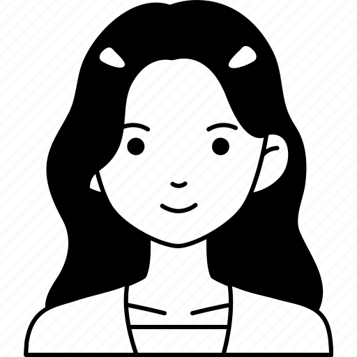 Woman, girl, avatar, user, person, long, hair icon - Download on Iconfinder