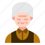 elderly, old, man, avatar, user, people, person, profile 