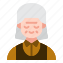 elderly, old, woman, avatar, user, people, person, profile