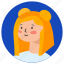 avatar, female, face, girl, profile, person, user 