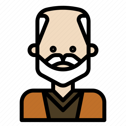 Aging, beard, glabrous, mustache, oldman icon - Download on Iconfinder