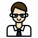 avatar, business, glasses, man, office