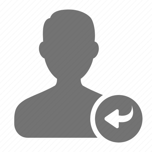 Arrow, avatar, follow, man, profile, return, user icon - Download on Iconfinder