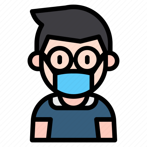 Kid, avatar, glasses, boy, medical, mask, child icon - Download on Iconfinder