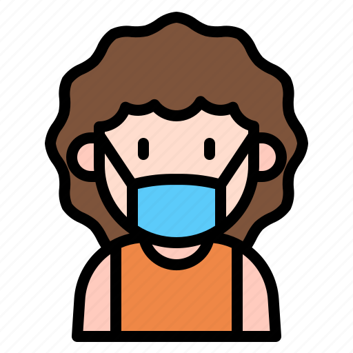 Kid, avatar, medical, mask, child, face icon - Download on Iconfinder