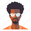 man, glasses, male, guy, person, african, afro 