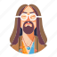 hippie, man, lifestyle, fashion, male, happy, glasses 