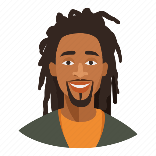 African, man, male, guy, dreadlocks, user, avatar icon - Download on Iconfinder