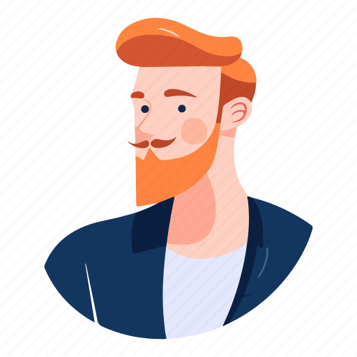 Bearded, man, beard, young, male, guy, face icon - Download on Iconfinder