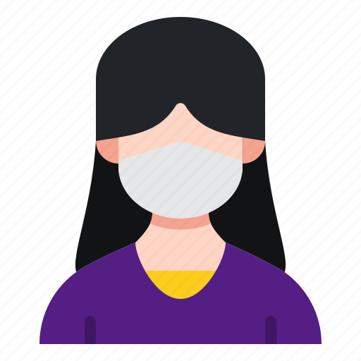 Female, woman, avatar, people, face, mask, healthcare icon - Download on Iconfinder