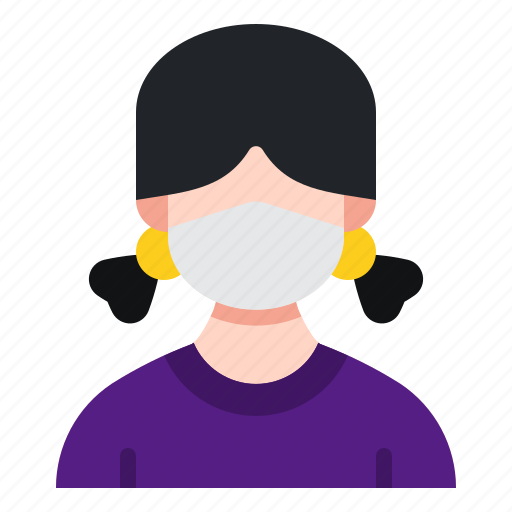 Girl, avatar, female, woman, face, mask, healthcare icon - Download on Iconfinder