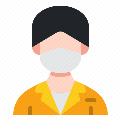 Reception, avatar, man, male, face, mask, healthcare icon - Download on Iconfinder