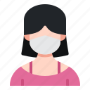 woman, female, avatar, people, face, mask, healthcare