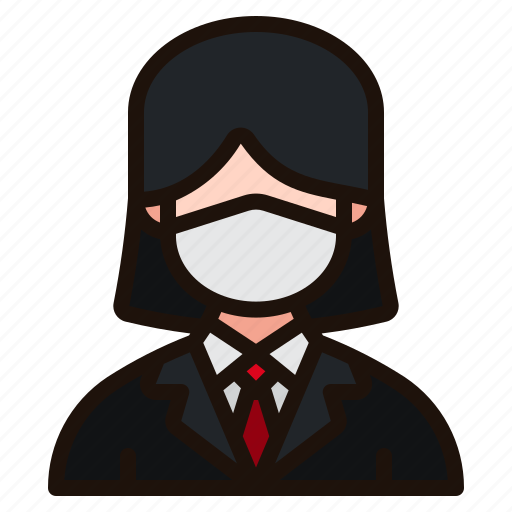 Business, woman, avatar, female, face, mask, healthcare icon - Download on Iconfinder