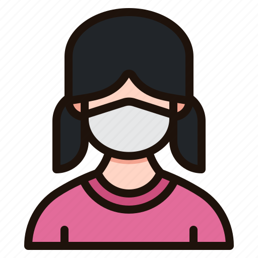 Girl, avatar, woman, female, face, mask, healthcare icon - Download on Iconfinder