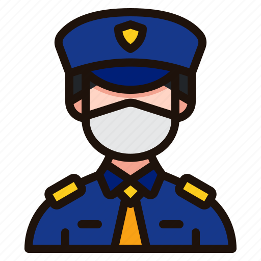 Police, avatar, man, male, face, mask, healthcare icon - Download on Iconfinder