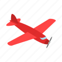 air, fly, isometric, plane, red, sky, travel