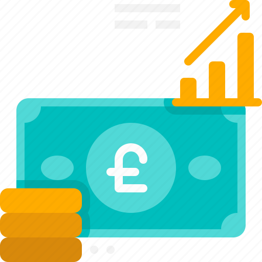Business, growth, pound sterling, money, increase, investment, graph icon - Download on Iconfinder