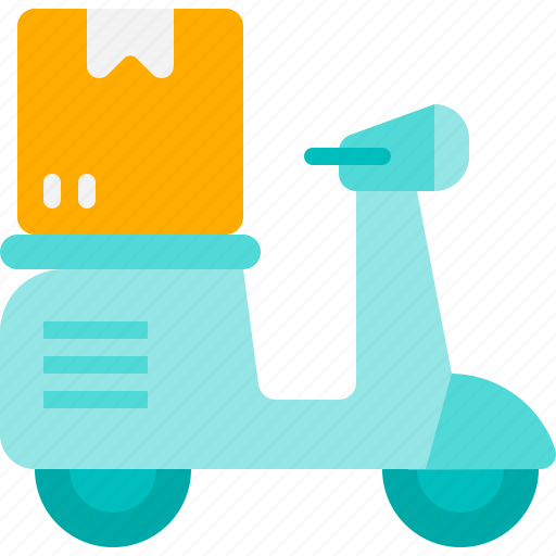 Scooter, motorcycle, motorbike, courier, delivery man, delivery, logistics icon - Download on Iconfinder