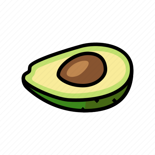 Cut, green, avocado, food, half, vegetable icon - Download on Iconfinder