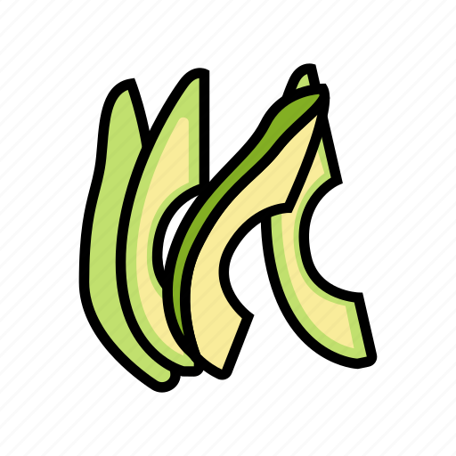 Green, avocado, slice, food, half, vegetable icon - Download on Iconfinder