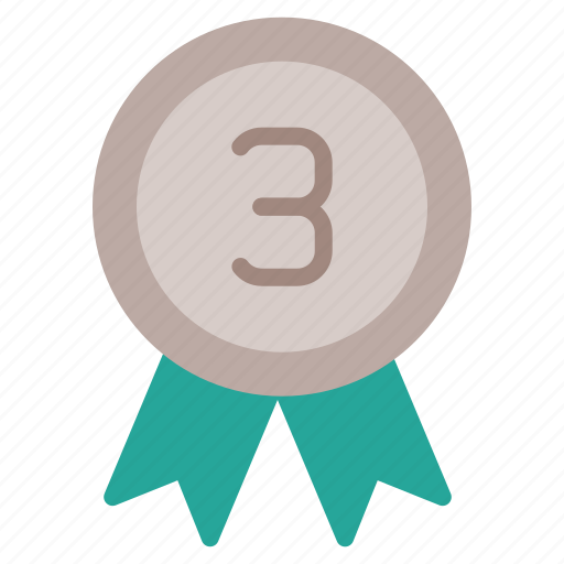 Award, third, place, achievement, reward, emblem, badge icon - Download on Iconfinder