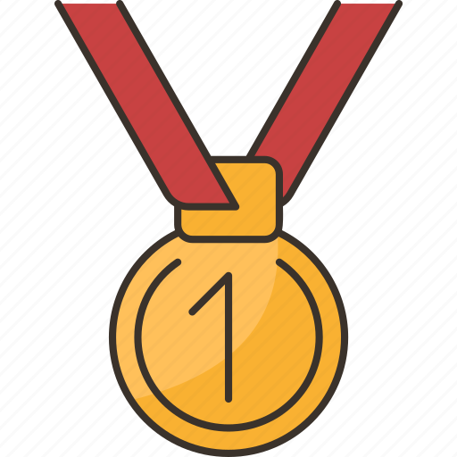 Medal, gold, winner, first, sport icon - Download on Iconfinder