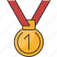 medal, gold, winner, first, sport 