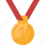 medal, gold, winner, first, sport 