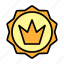 award, badge, crown, king, queen 