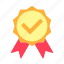 award, badge, quality, verified, checkmark 