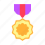 award, badge, flat 