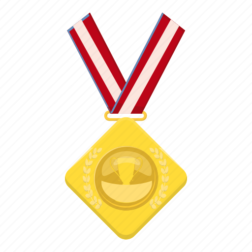 Achievement, cartoon, first, gold, medal, victory, winner icon - Download on Iconfinder