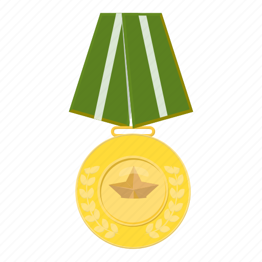 Award, cartoon, medal, military, order, striped, victory icon