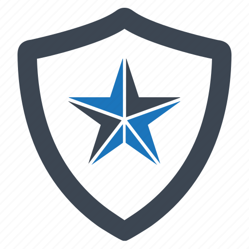 Shield, protection, badge, star icon - Download on Iconfinder