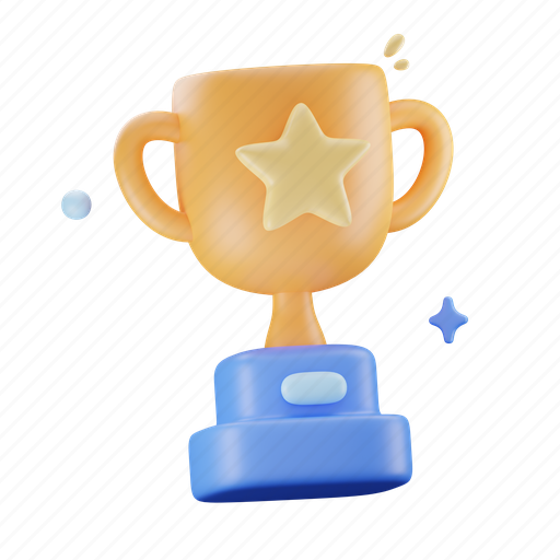 Cup, trophy, winner, medal, prize, award, achievement 3D illustration - Download on Iconfinder