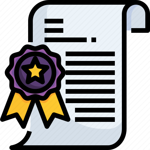 Diploma, badge, certificate, patent, contract icon - Download on Iconfinder