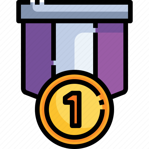 Prize, medal, first, gold, winner icon - Download on Iconfinder