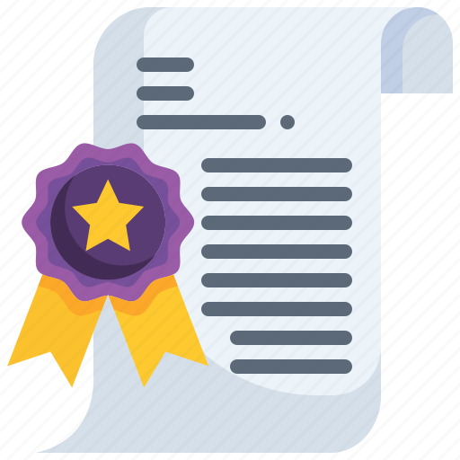 Contract, certificate, patent, badge, diploma icon - Download on Iconfinder